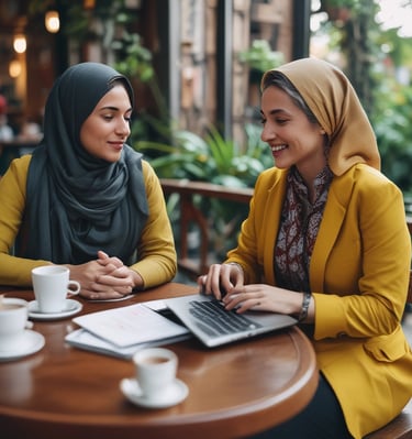 three women in hijab wear hijab