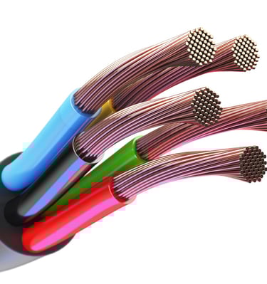 a bunch of wires that are connected to a cable