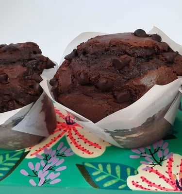 Mufin de chocolate con chips