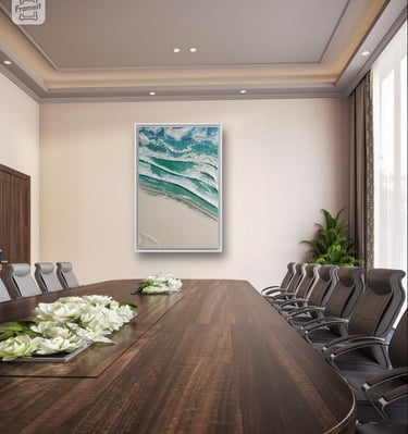 3D epoxy painting "Island Time"