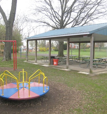 Playground and picnic pavilion at Crescent Hills Park