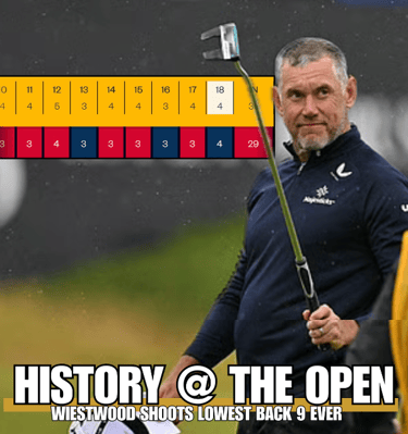 Lee Westwood Majesticks GC set golf record at The Open.