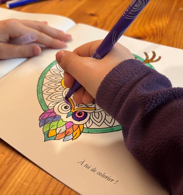 Dessin d’enfant inspiré du livre Kaïa et les animaux de la forêt enchantée – création artistique enf