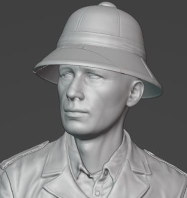 1/16 scale WWII Afrika Korp, Feldgendarmerie-Trupp, 3D digital sculpt for historical figure collecto