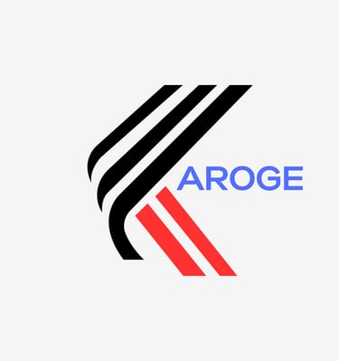 KAROGE brand logo featuring black and red diagonal stripes forming a stylized K shape.