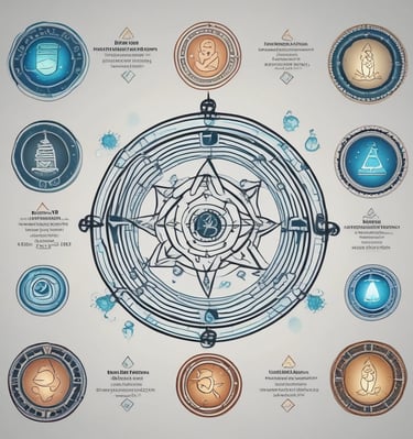 Abstract waves of light representing frequencies of connection.