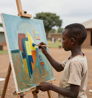 Abstract digital artwork displayed on a sleek screen, merging tradition with technology.