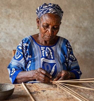 Abstract digital artwork displayed on a sleek screen, merging tradition with technology.