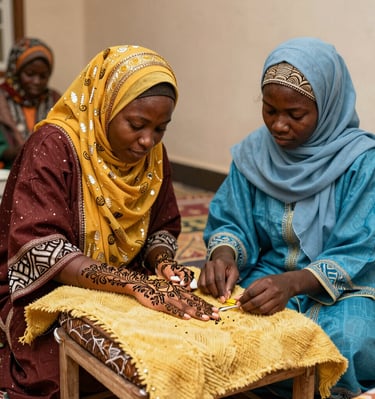 Detail of handcrafted textile art with intricate patterns inspired by regional heritage.