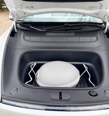 Tesla Toilet in Tesla Frunk