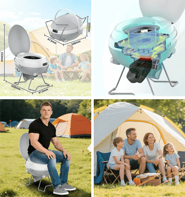 Tesla Toilet Tesla Camping Montage