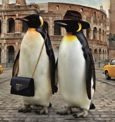 Penny with her new Prada purse