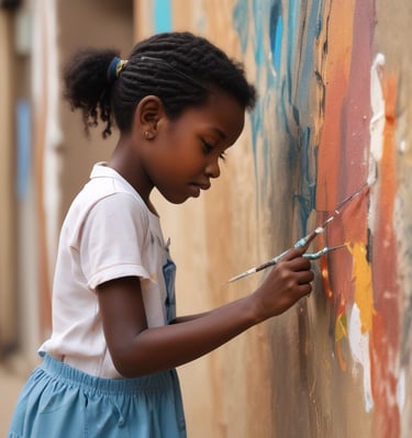 A quiet moment of a child reading a book by the window with soft sunlight.