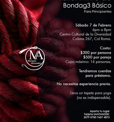 taller de bondage, shibari basico, bondage mexico, shibari mexico, shibari mexico