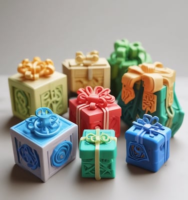 A display of personalized wedding gifts crafted with care.