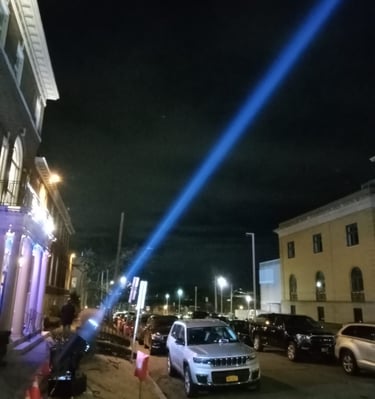 single high powered searchlight