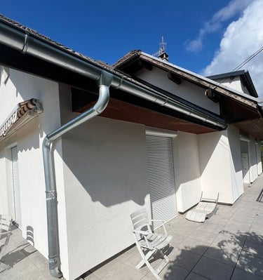 a house with a white chair and a white chair