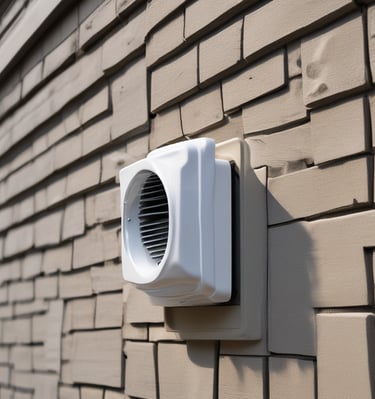 Before and after shots of a clogged HVAC vent cleaned by our team.