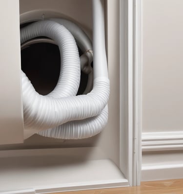 Close-up of a freshly cleaned dryer vent with no lint buildup.