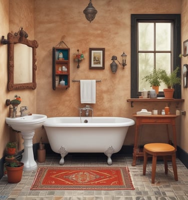 A vibrant display of assorted sanitary items neatly arranged on shelves.