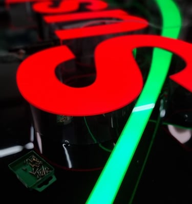 Beleuchtete 3D-Profilbuchstaben mit LED für professionelle Außenwerbung