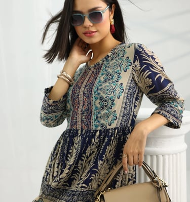 nevy blue aline  dress tryshopy