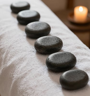 Close-up of hands performing a gentle lymphatic drainage massage