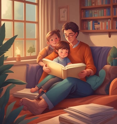 A vibrant storybook spread featuring a child as a brave pirate on a sparkling blue sea.