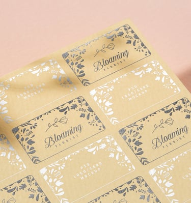 Étiquettes argentées