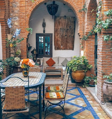 Traditional riad stay in Marrakech on Morocco tour