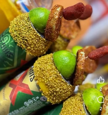 Tecate bote con ajonjolí 