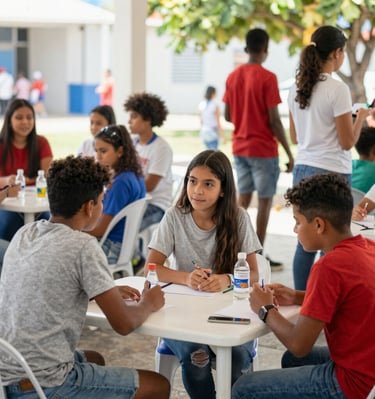 A group photo of volunteers and beneficiaries celebrating a successful health initiative.