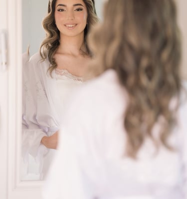 Detail shot of bride’s glowing complexion and luxury bridal makeup photographed in Toronto