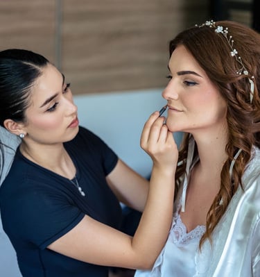 Editorial-style bridal beauty portrait featuring luxury soft glam makeup by Toronto Bridal MUA