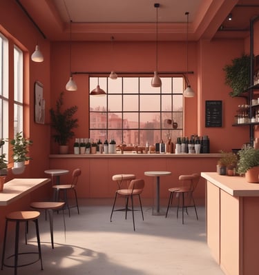 Minimalist pastel-toned residential living room with clean lines and soft natural light.