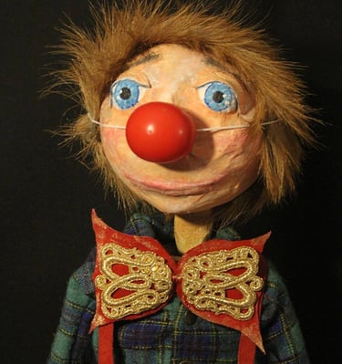 MARIONNETTE À TIGE Roméo clown auguste