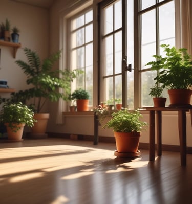 Rows of healthy crops flourishing under a clear blue sky.