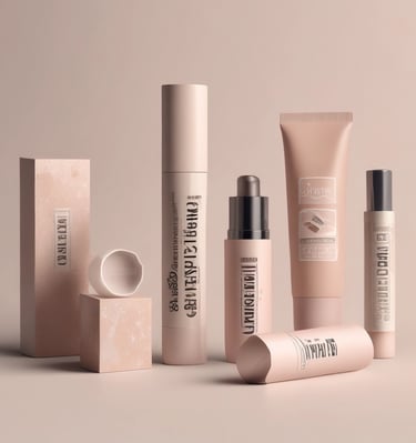 Close-up of a navy-themed food label printed on textured paper.