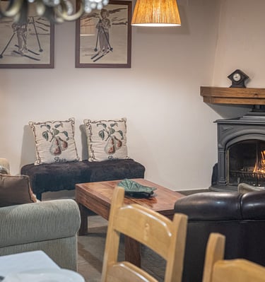 Salon chimenea Casa Posets Benasque by Pichuana