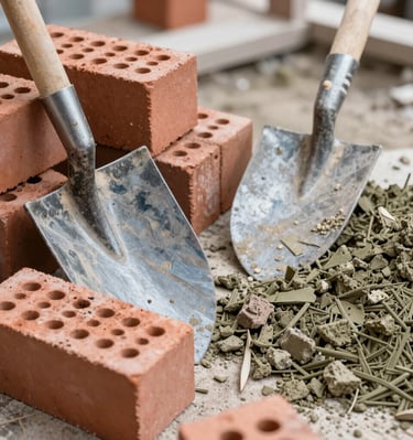 Happy family standing in front of their new apartment, symbolizing trust and new beginnings.
