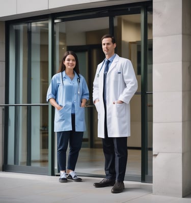 Group of professionals networking and exchanging business cards