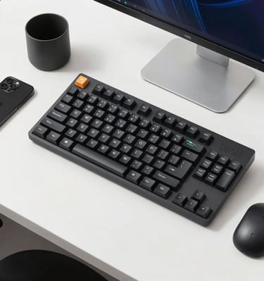 Smiling customer receiving a product package from a delivery professional.