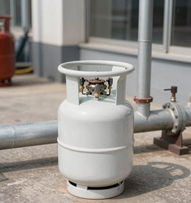 Technician connecting gas hoses securely in a home kitchen