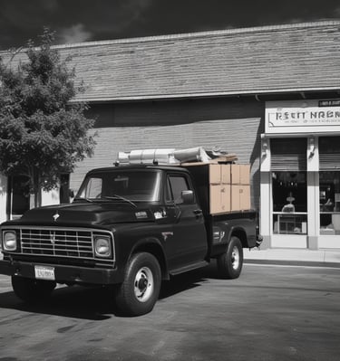 Close-up of a Tankdog driver securing cargo with straps inside the truck.