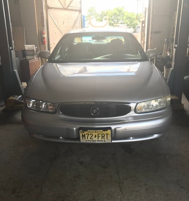 Car that had a bumper, and headlight replaced and frame work completed.