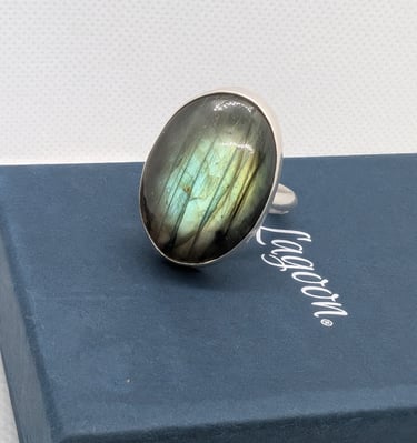 Lagoon labradorite chunky ring