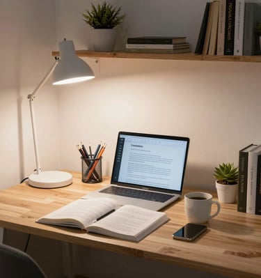 A cozy living room corner featuring woven baskets under a floating shelf holding books and plants.