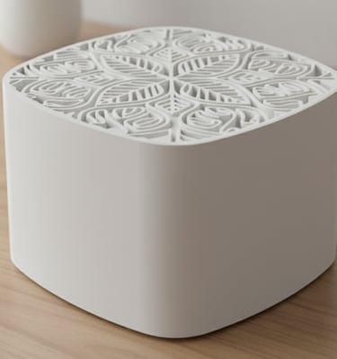 Imagen de un diseño de caja hecho con 3D.