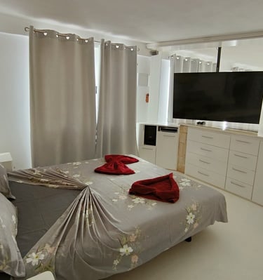 Suite spaziosa e moderna con decorazioni artistiche all'Hotel Big Game Maio