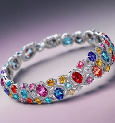 A set of pure silver bangles with detailed traditional designs laid out on a velvet cloth.